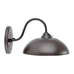 LED Gooseneck Wall Sconce, Dusk To Dawn, 3000 Lumens -Sunco Lamp Store LED Gooseneck Sign Light Fixture with Photocell Sensor 28W 3000 Lumens 5 Selectable CCTs Dark Bronze Finish UL Listed