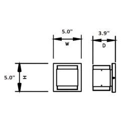LED Black Wall Sconce, 9W, Nocturna, 600 Lumens 9 LED Black Wall Sconce, 9W, Nocturna, 600 Lumens -Sunco Lamp Store LEDBlackWallSconce Dimension SP W900D 05 3000K