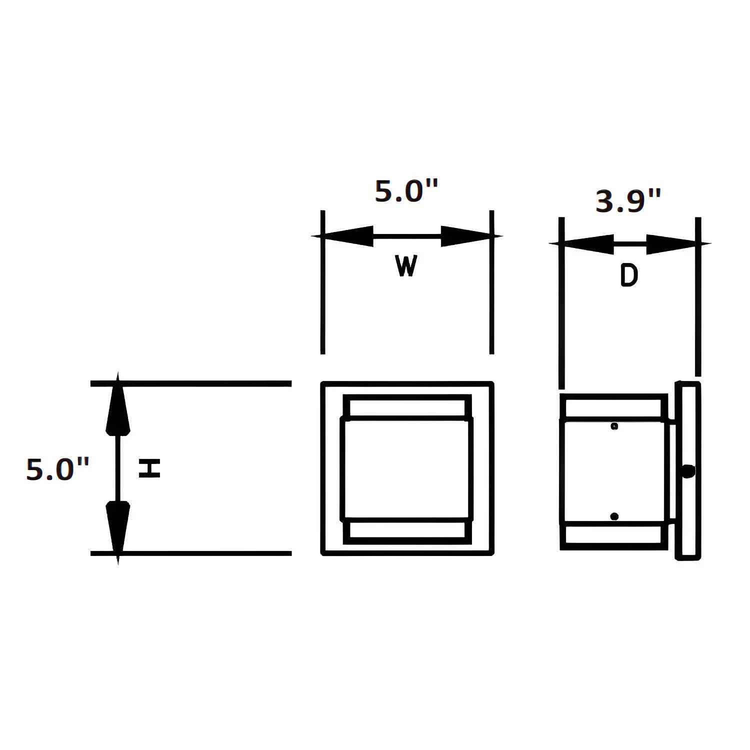 LED Black Wall Sconce, 9W, Nocturna, 600 Lumens 5 LED Black Wall Sconce, 9W, Nocturna, 600 Lumens - Image 5