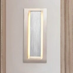 LED Brushed Aluminum Wall Sconce, 18W, Maya, Selectable CCT, 1100 Lumens