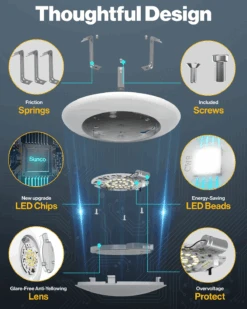 Recessed LED Lighting, 4 Inch, Disk Downlight, 10W, 650 Lumens -Sunco Lamp Store LEDDisk4inch Block03 4729a344 5eab 4829 ab68 7dc5c845d1ba