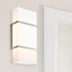 LED Satin Nickel Wall Sconce, 15W, Luminara, 1300 Lumens