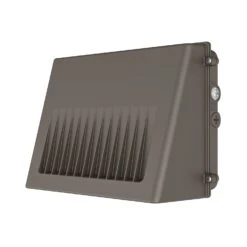 LED Slim Wall Pack, Full Cutoff, Dusk To Dawn, 125W/105W/76W, Selectable Wattage & CCT, 19300 Lumens -Sunco Lamp Store LEDSlimWallPack FrontSideView XS WPD 125W 304050W 304050K UV P