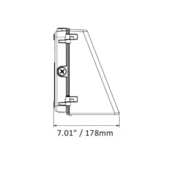 LED Slim Wall Pack, Full Cutoff, Dusk To Dawn, 125W/105W/76W, Selectable Wattage & CCT, 19300 Lumens -Sunco Lamp Store LEDSlimWallPack SideViewDimension XS WPD 125W 304050W 304050K UV P