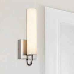LED Satin Nickel Wall Sconce, 9W, Lustre, 700 Lumens
