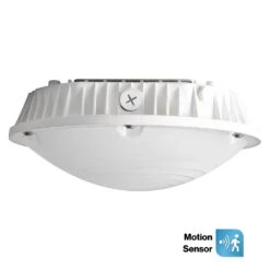 LED Canopy Light, Motion Activated, 60W/40W/30W, Selectable Wattage, 10800 Lumens