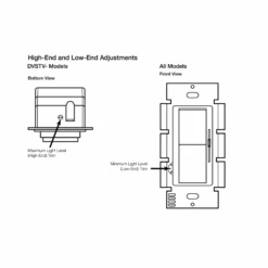 Lutron DVSTV Diva LED 0-10V Dimmer Switch - Single Pole/3-Ways -Sunco Lamp Store LutronDVSTVImage2