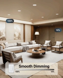 Recessed LED Lighting, 6 Inch, Slim Eclipse, Selectable CCT, 900 Lumens -Sunco Lamp Store LuxLEDSlim B3