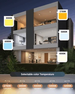 Recessed LED Lighting, 6 Inch, Slim Eclipse, Selectable CCT, 900 Lumens -Sunco Lamp Store LuxLEDSlim B5 ebeb2aff c140 4296 87c0 98c64e8148f6