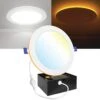 Recessed LED Lighting, 8 Inch, Slim, Wafer Thin, Night Light, Selectable CCT, 1350 Lumens