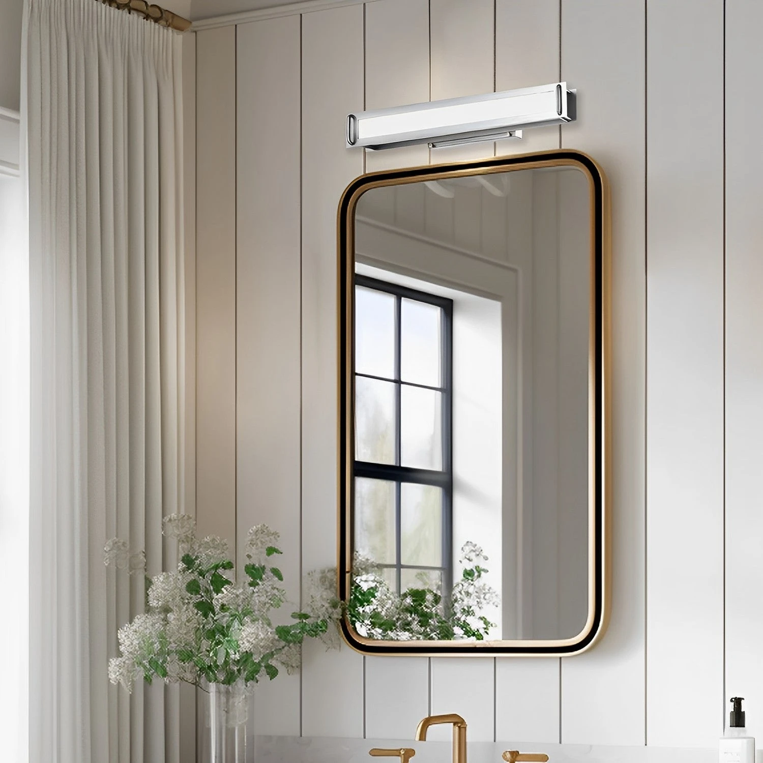 LED Brushed Aluminum Vanity Light, 26" Wide, FL5324D-A Series - Image 4