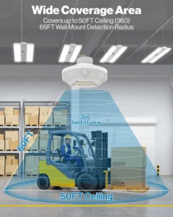 Occupancy Microwave Motion Sensor For Linear High Bay, Plug N Play -Sunco Lamp Store MotionSensorBlock 5