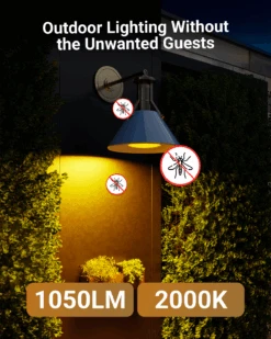 PAR38 LED Bulb, Yellow Bug Light, 1050 Lumens -Sunco Lamp Store PAR38BugLight B1