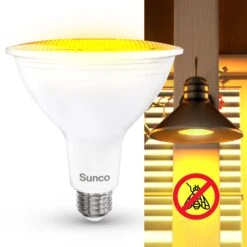 PAR38 LED Bulb, Yellow Bug Light, 1050 Lumens