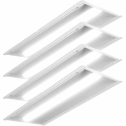 LED Retrofit Center Basket Troffers, 45W/38W/34W, 2x4, 6000 Lumens -Sunco Lamp Store PN24 RTR DU WH 3550K 4PK