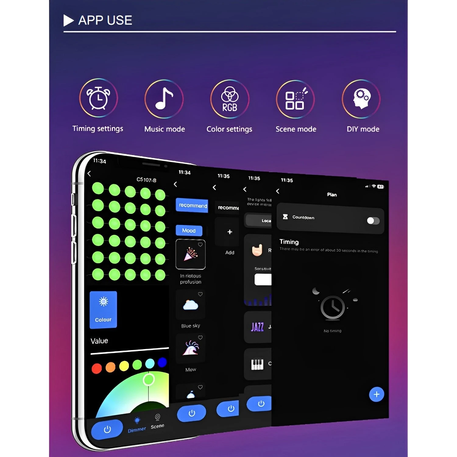 Permanent LED RGB Outdoor Light, 100ft, Linkable, Bluetooth & Wi-Fi Compatible, 3000 Lumens 4 Permanent LED RGB Outdoor Light, 100ft, Linkable, Bluetooth & Wi-Fi Compatible, 3000 Lumens - Image 4