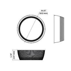 UFO High Bay LED With Reflector, 240W/200W/180W, White, Selectable Wattage & CCT, 36000 Lumens -Sunco Lamp Store ReflectorforUFOHighBayLEDLightFixture Dimension