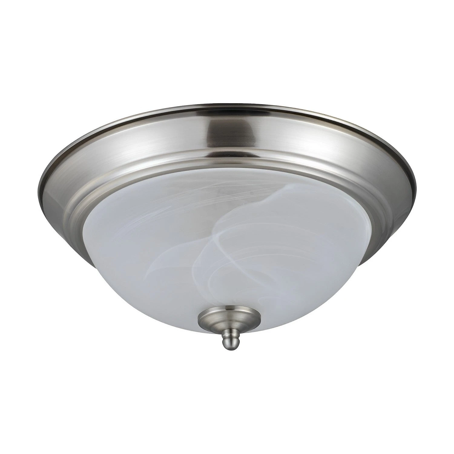 11" Satin Nickel & Frosted Round LED Ceiling Light, 1012D Series 2 11" Satin Nickel & Frosted Round LED Ceiling Light, 1012D Series - Image 2