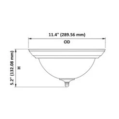 11" Satin Nickel & Frosted Round LED Ceiling Light, 1012D Series 9 11" Satin Nickel & Frosted Round LED Ceiling Light, 1012D Series -Sunco Lamp Store Round LED Ceiling Light Fixture 17W 1300 Lumens 11 Inch Light Fixture Ceiling for Bedroom Kitchen Bathroom Office Garage Dimension