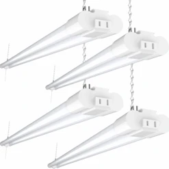 LED Shop Light, 4ft, Utility, Frosted, Plug & Play, 4500 Lumens -Sunco Lamp Store SH F BK 40W MainImage 4PK