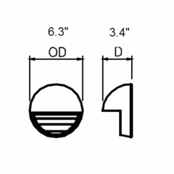 LED Circular Black Wall Sconce, 9W, Obsidian, 390 Lumens -Sunco Lamp Store SP 3 4079D 05 3000K Dimensions