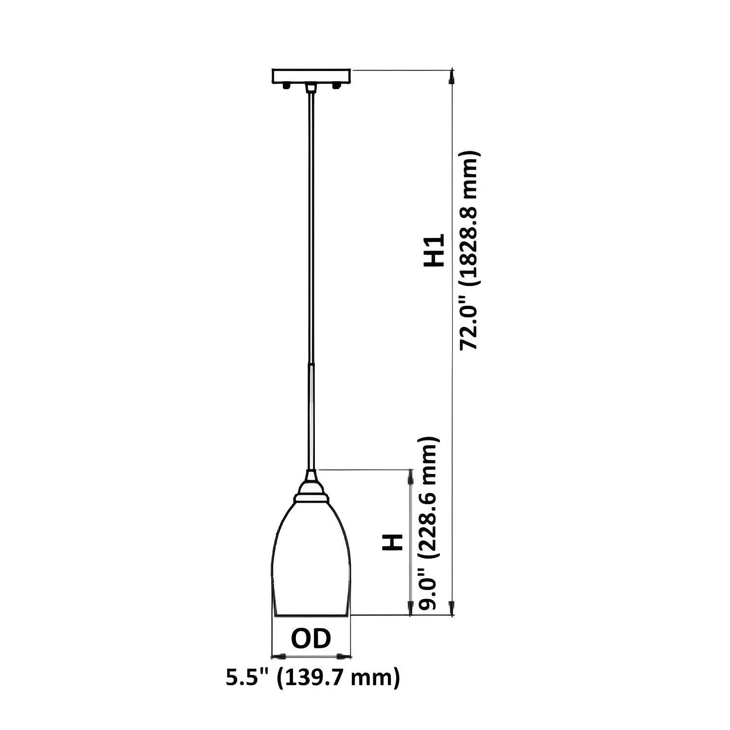 5 1/2" Satin Nickel LED Mini Pendant Light, P059 Series - Image 2