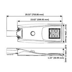 LED Solar Area Light, Motion Activated, Dusk To Dawn, 50W, 4500 Lumens -Sunco Lamp Store Solar Powered Street Light Outdoor with Motion Sensor and Lithium Battery 50W 4500 Lumens Max 5700K CCT IP66 Waterproof Dimension