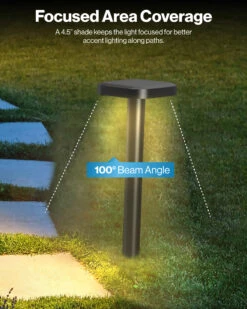 Solar LED Path Lights, Square, Dusk To Dawn -Sunco Lamp Store SolarGardenMD Block6