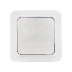LED Canopy Light, 240W, Dimmable, 33600 Lumens -Sunco Lamp Store SquareCanopyLEDLight 240W 33600Lumens 110VInput 480 800WHPSandHIDReplacement WhiteFinish