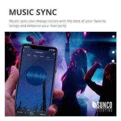 PAR38 LED Smart Bulb, WiFi, 1050 Lumens -Sunco Lamp Store Sunco PAR38 Smart Bulb Block 05 MusicSync