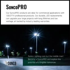 Shoebox LED 150W, Parking Lot, Type III, Dusk To Dawn, 21000 Lumens -Sunco Lamp Store Sunco Shoebox 150W Block 08 SuncoPRO