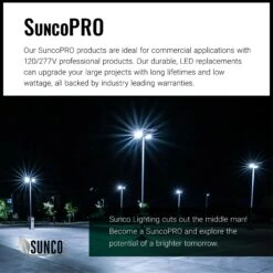 Shoebox LED 200W, Parking Lot, Type III, Dusk To Dawn, 26000 Lumens -Sunco Lamp Store Sunco Shoebox 200W Block 08 SuncoPRO