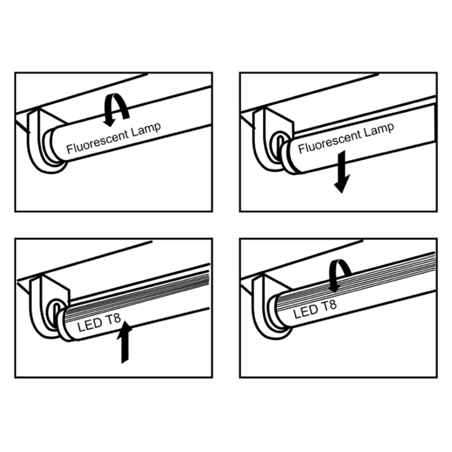 T8 LED Tube, 4 Ft, Frosted, Plug & Play, Type A, 14W, 2200 Lumens - Image 6