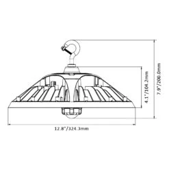 Sunco Lamp Store 24 Sunco Lamp Store -Sunco Lamp Store UFOHighBayLEDFixture Dimension XS HBF 240W 4050K 80LV C 1