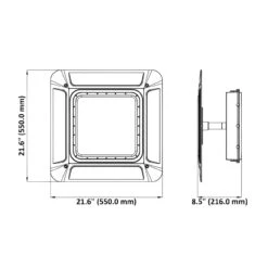 LED Gas Station Canopy Light, 240W, Dimmable, 43200 Lumens -Sunco Lamp Store White LED Canopy Outdoor Fixture 240W 43200LM 5700K CCT 0 10V Dimmable IP65 Waterproof Replaces Metal Halides HPS Lamps Dimension 240W 120V 57K