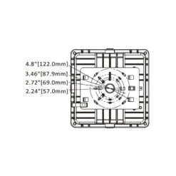White LED Canopy Light, 63W/45W/30W, Selectable Wattage & CCT, 8500 Lumens -Sunco Lamp Store WhiteLEDCanopyLight BackDimension XS CPA 63W 4050KUV W