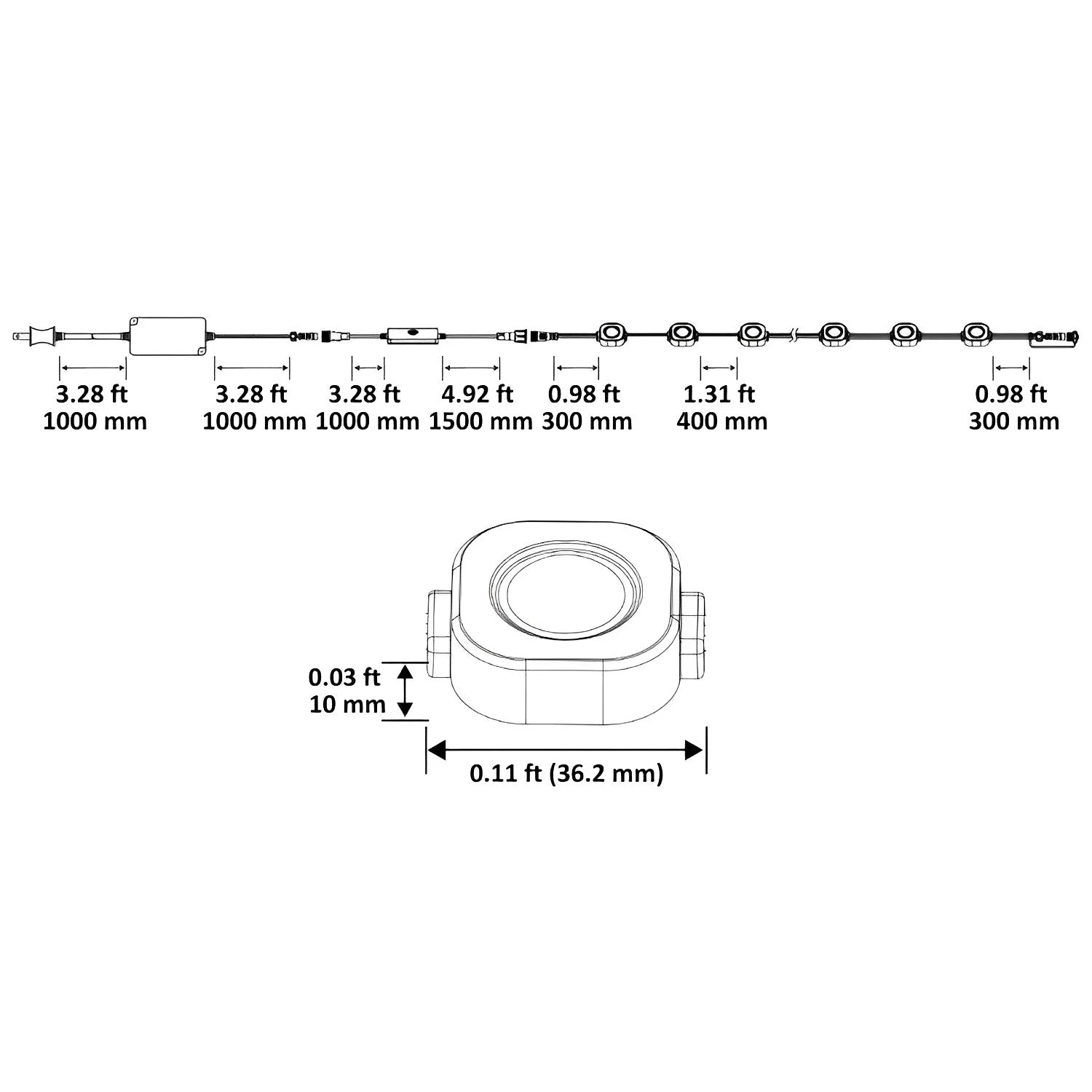 Permanent LED RGB Outdoor Light, 100ft, Linkable, Bluetooth & Wi-Fi Compatible, 3000 Lumens 5 Permanent LED RGB Outdoor Light, 100ft, Linkable, Bluetooth & Wi-Fi Compatible, 3000 Lumens - Image 5