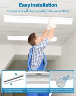 LED Shop Light, 4ft Wraparound, 3500 Lumens -Sunco Lamp Store WraparoundSHW 40WBlock3