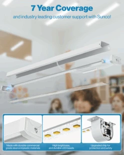 LED Shop Light, 4ft Wraparound, 3500 Lumens -Sunco Lamp Store WraparoundSHW 40WBlock6